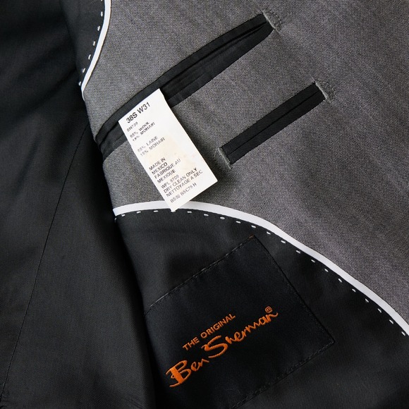 Ben Sherman Blazer Mens 38S Tailored Two Button Sport Coat Suit Jacket Modern - Picture 11 of 12